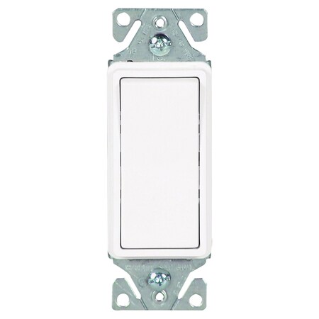 Cooper Industries Eaton Wiring Devices 7500 Rocker Switch, 15 A, 120/277 V, 3-Way, Lead Wire Terminal, White 7513W-SP-C